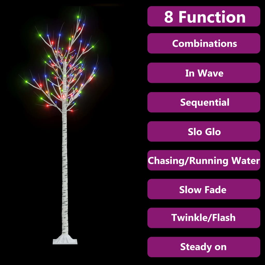 Vidaxl Christmas Tree Willow 180 LED multi -columinado dentro y fuera de 1.8 m