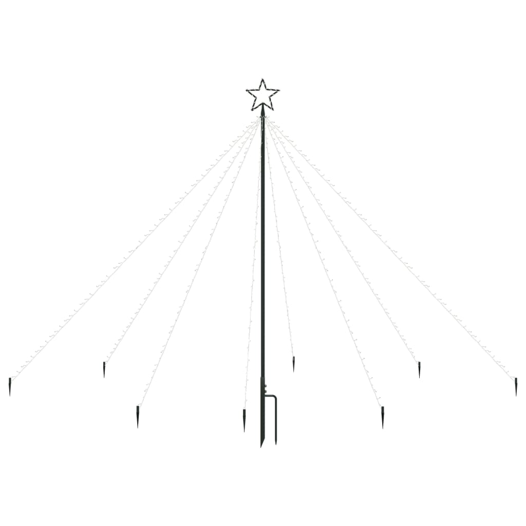 VIDAXL NASTALE Tree Lighting 400 LED all'interno di 2,5 m multilorati