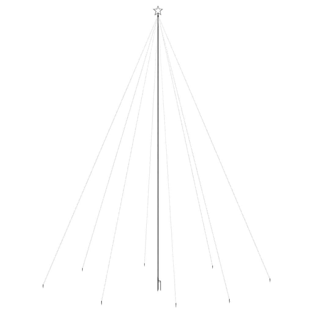 Albero di Natale a LED Vidaxl all'interno di 1300 LED BIANCO CREDO 8 M