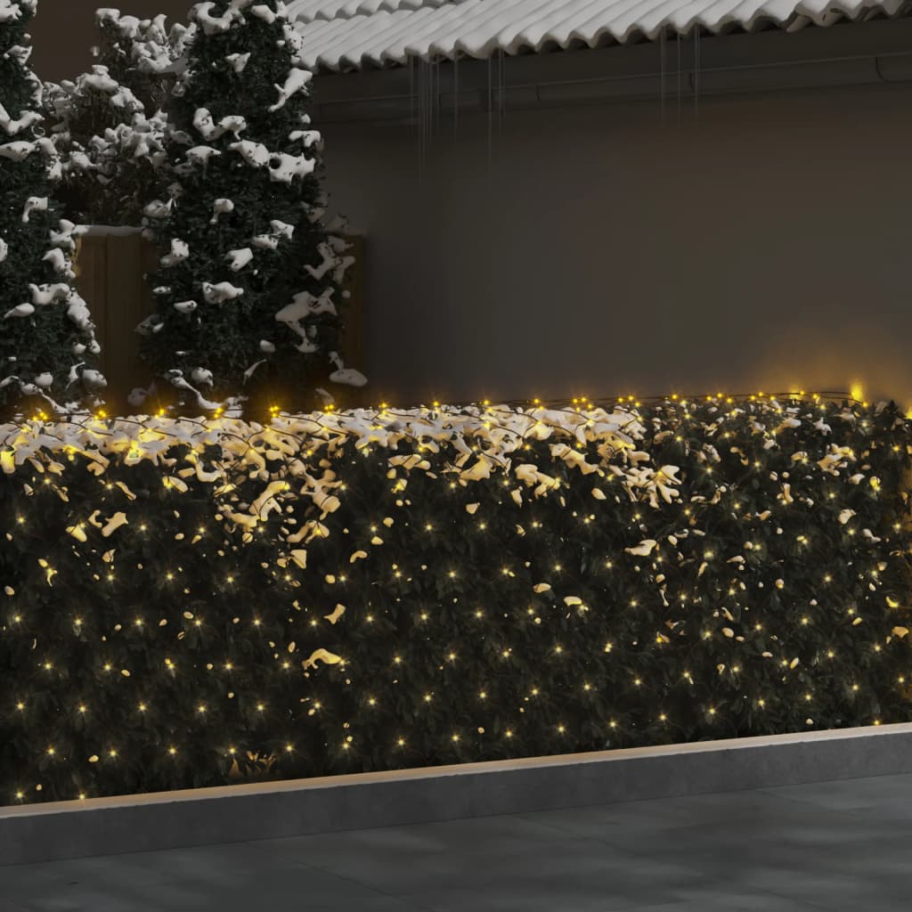 Vidaxl Christmas Network Lighting 204 LED all'interno e all'esterno 3x2 m bianco caldo