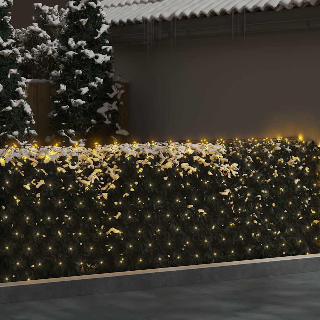 Vidaxl Christmas Network Lighting 306 LED all'interno e all'esterno 3x3 m bianco caldo