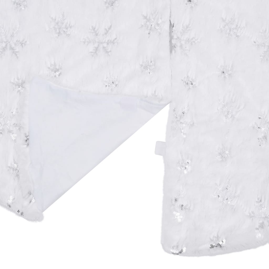 Vidaxl Falda de árbol de Navidad Luxury 150 cm Chaqueta artificial blanca