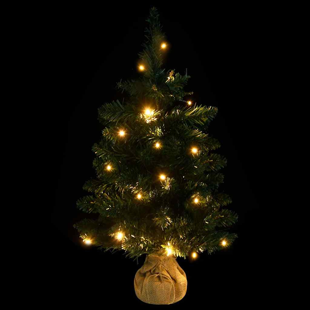 Vidaxl Kunstkerstboom with lighting and standard 60 cm PVC green