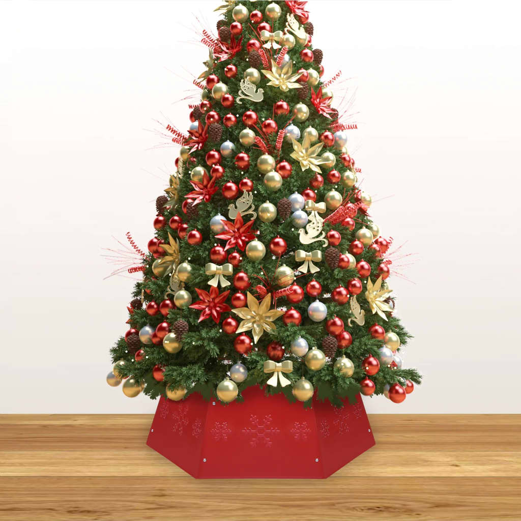 Falda de árbol de Navidad Vidaxl Ø68x25 cm rojo