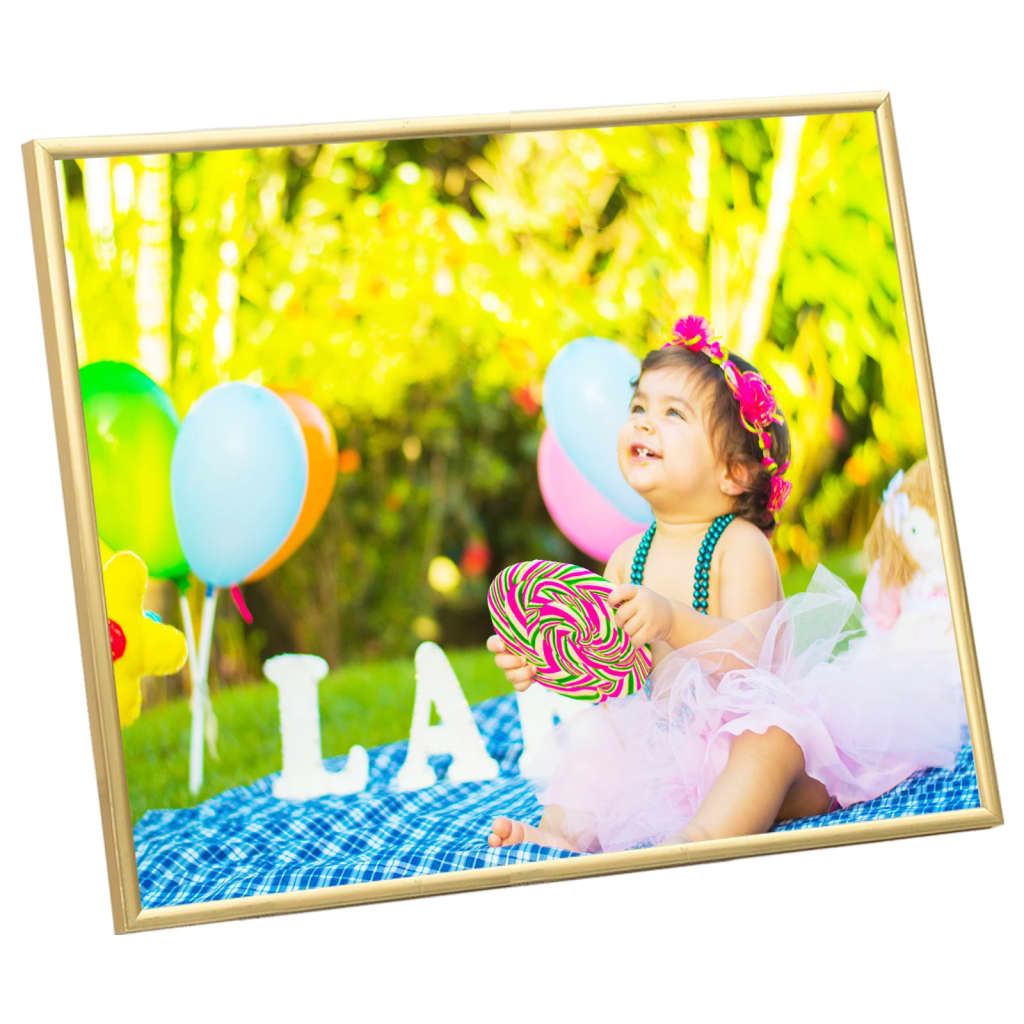 Vidaxl Photo Frames 3 PCS para la tabla 21x29.7 cm MDF Gold Colored
