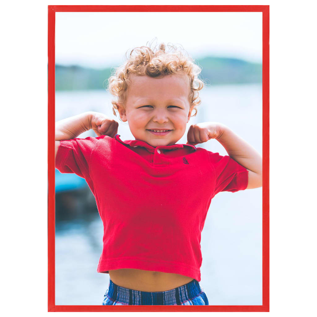 Frame fotografici Vidaxl 5 pezzi per parete o tabella 70x90 cm MDF rosso