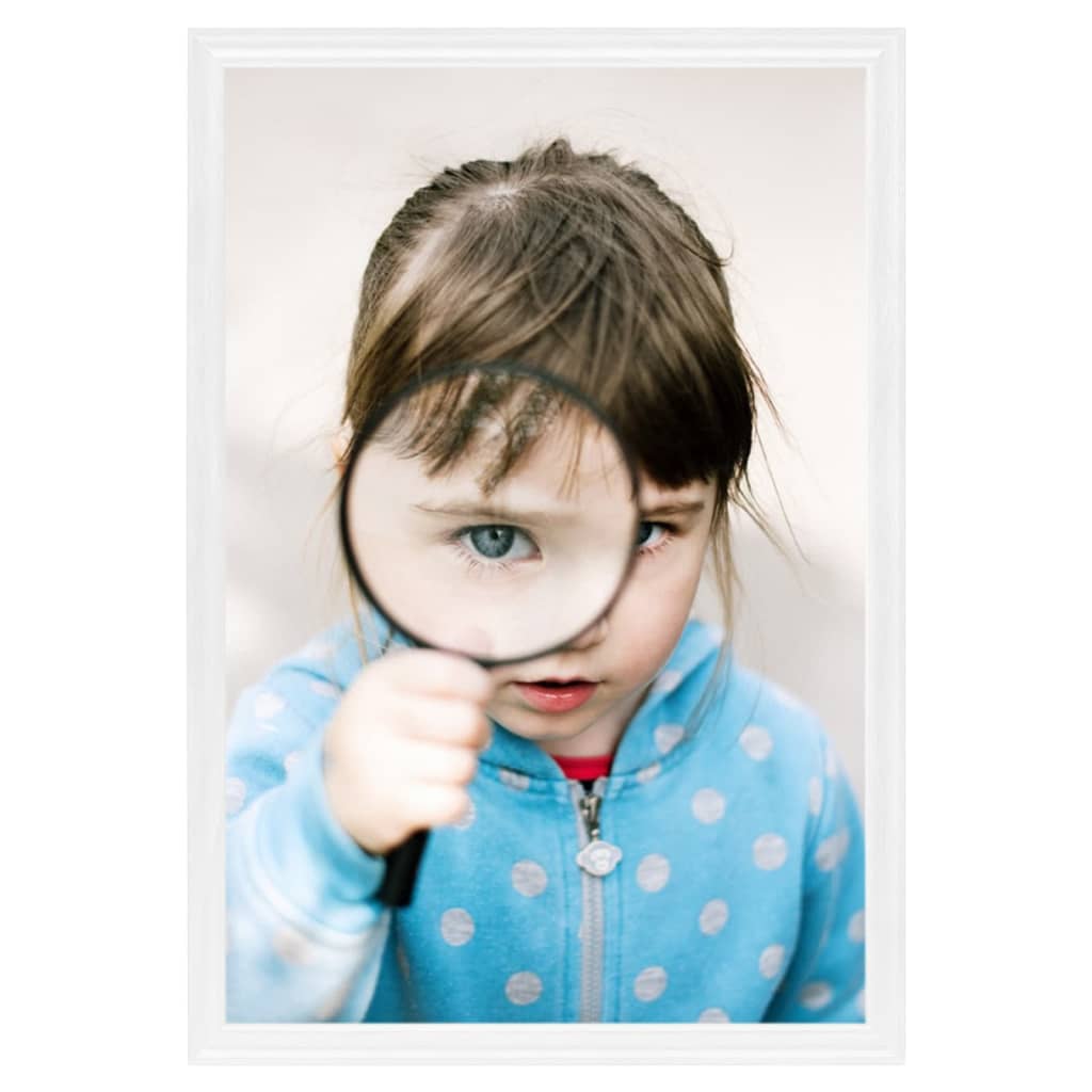 Vidaxl fotogrammi fotografici 3 pezzi per tabella 15x21 cm mdf bianco