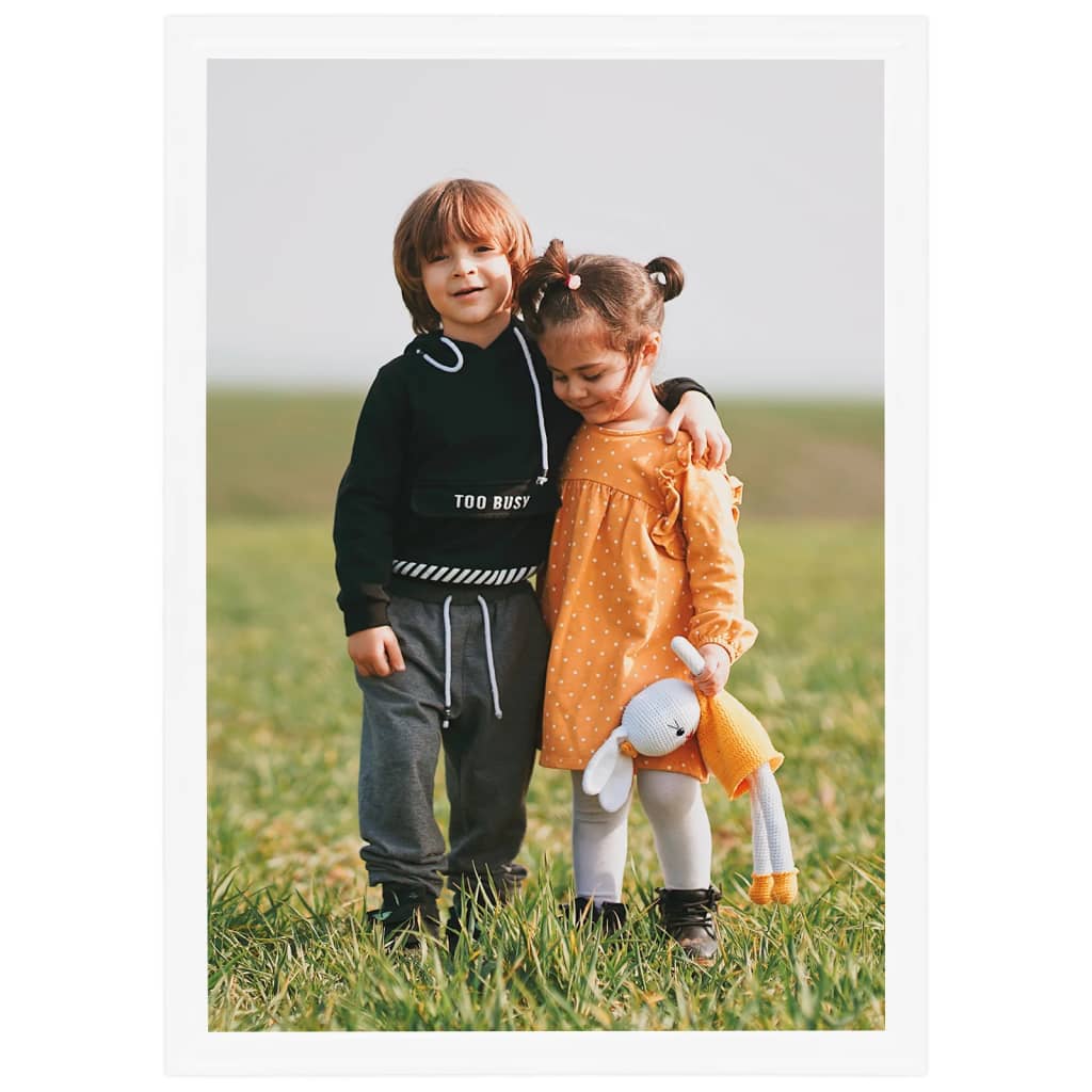 Vidaxl fotogrammi fotografici 5 pezzi per parete o tabella 59.4x84 cm mdf bianco