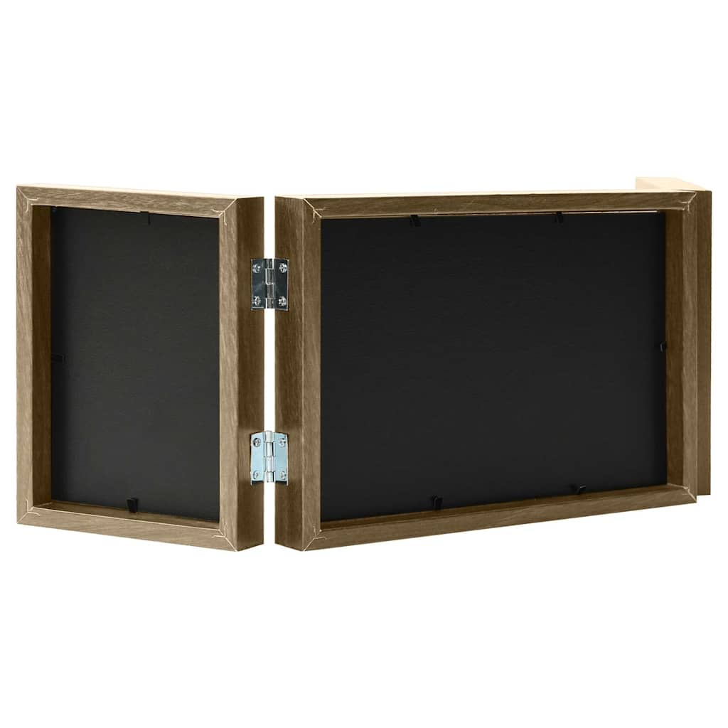 VIDAXL Frame di foto Trittych 28x18 cm+2x (13x18 cm) marrone chiaro