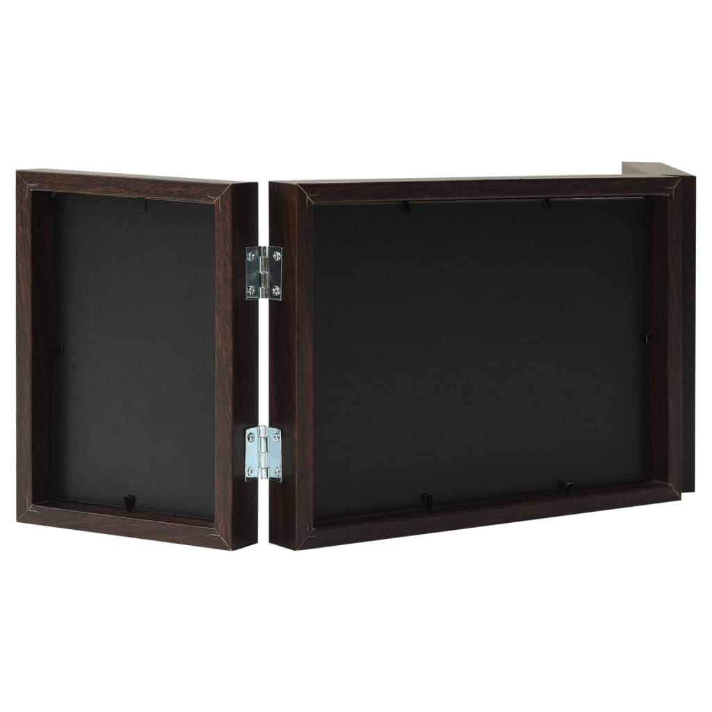 Vidaxl Frame del tríptico 22x15 cm+2x (10x15 cm) marrón oscuro