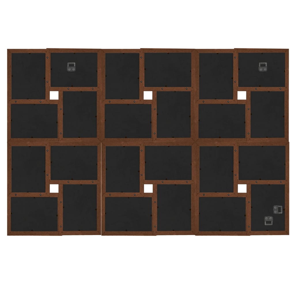 VIDAXL Frame di foto per 24x (10x15 cm) foto mdf marrone scuro