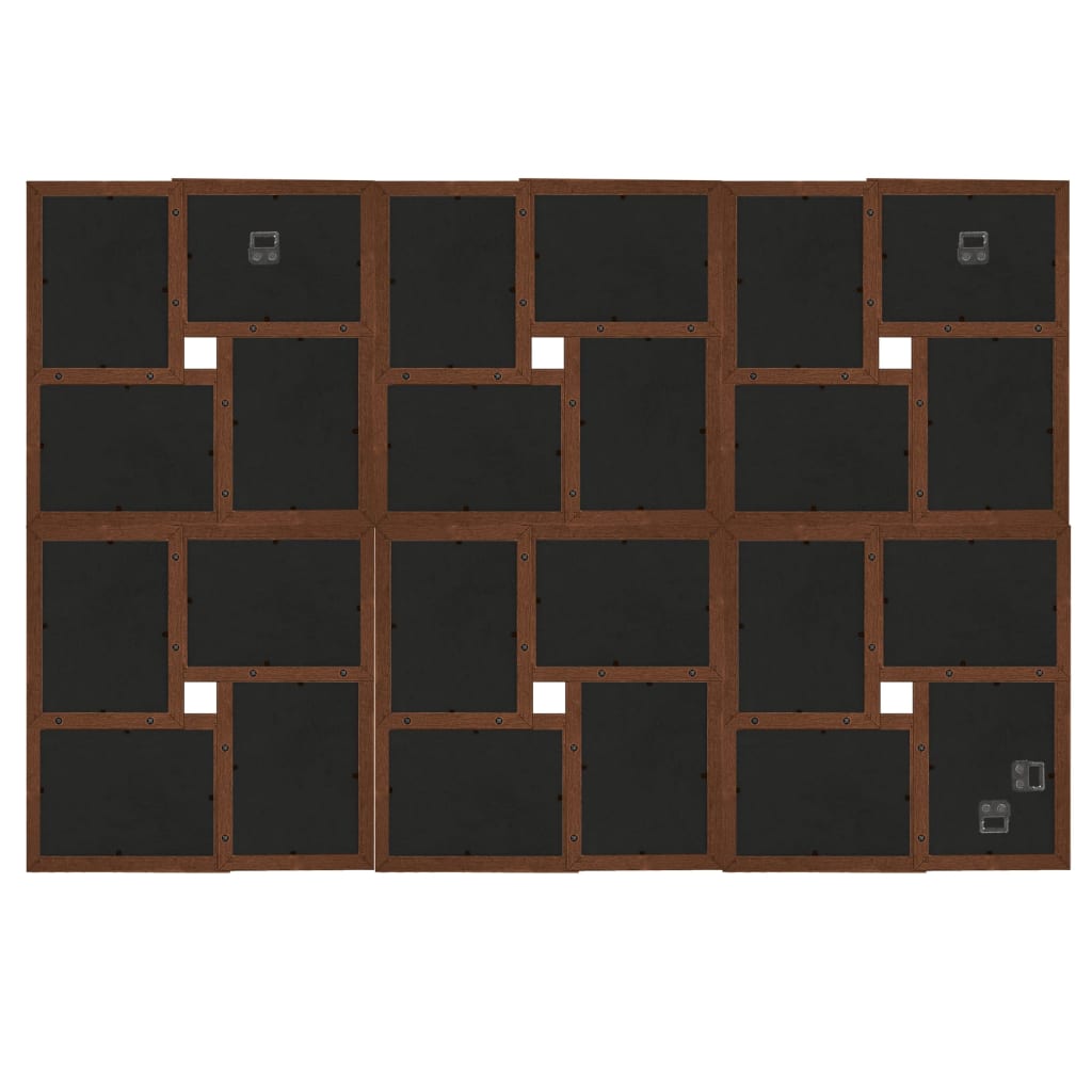 VIDAXL Frame di foto per 24x (13x18 cm) foto mdf marrone scuro