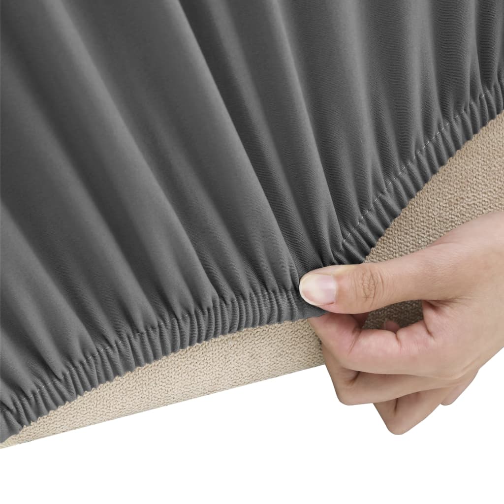 Vidaxl Tweezitsbankhoes Stretch Polyester Jersey Antracita