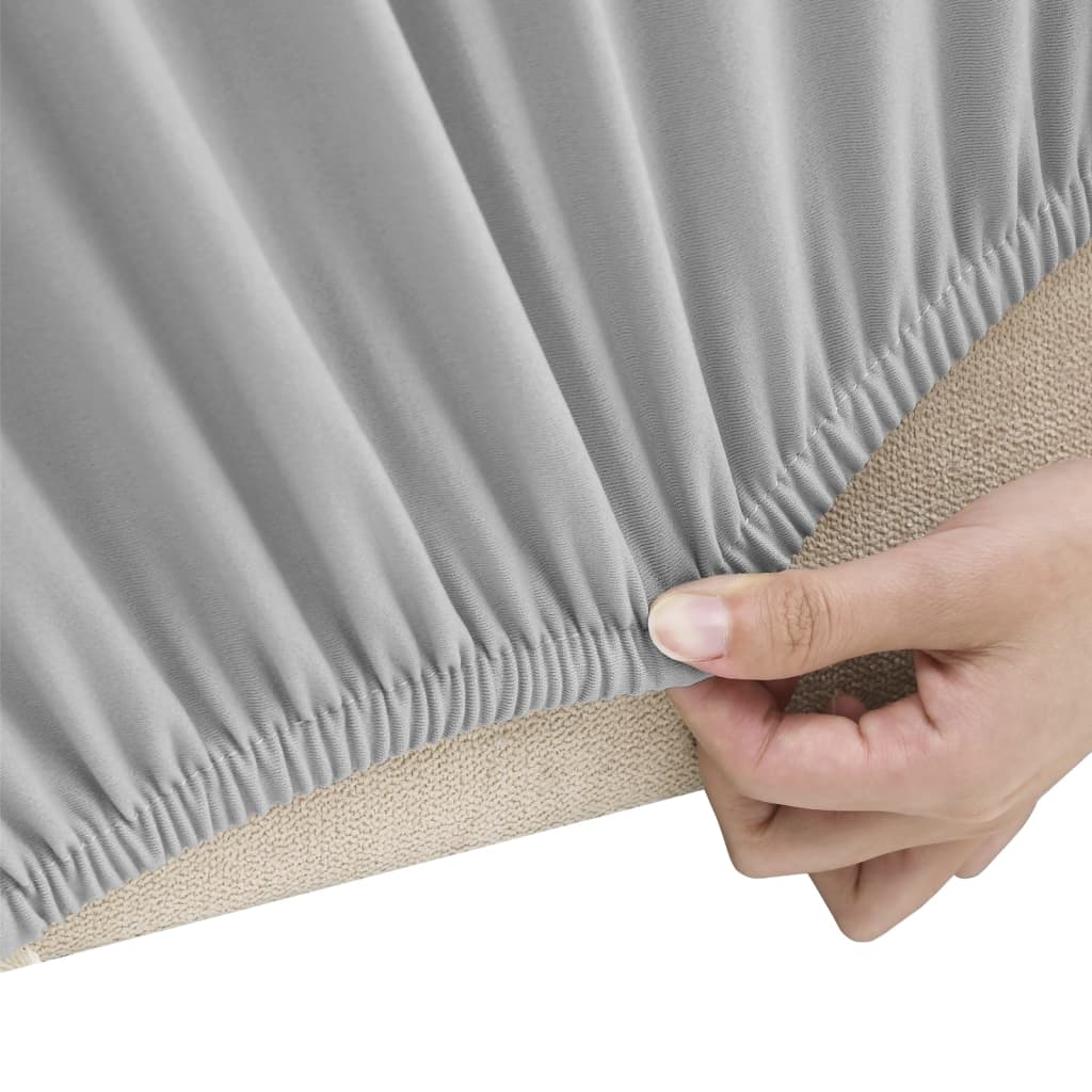 Vidaxl Bank Bank Bank Stretch Polyester Jersey Gray
