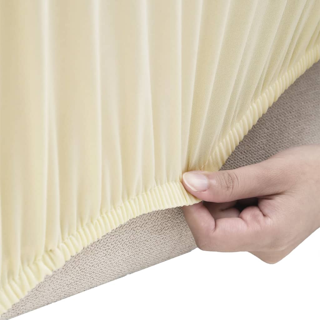 Vidaxl Bankhoes Stretch Polyester Jersey Crème -Coled