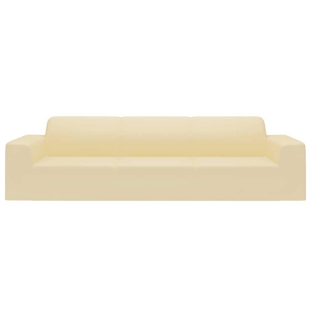 Vidaxl Cubierta de cuatro platos Polyester Jersey Cream -Coled