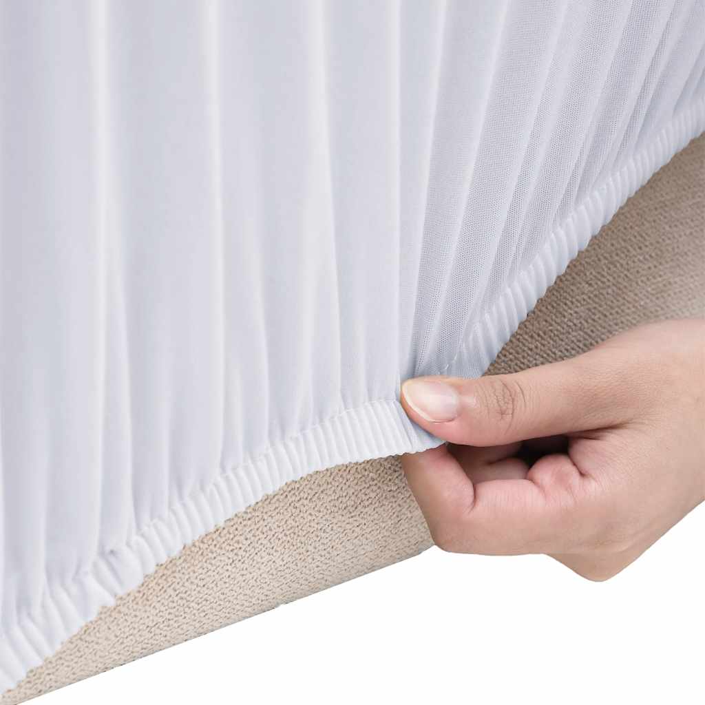 Vidaxl Tweezitsbankhoes Stretch Polyester Jersey White