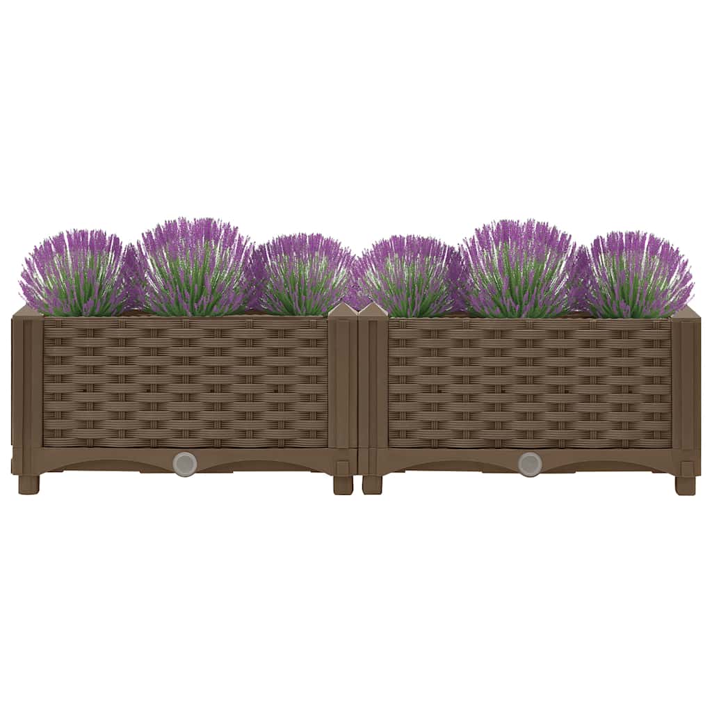 Vidaxl Planter elevado 80x40x23 cm de polipropileno