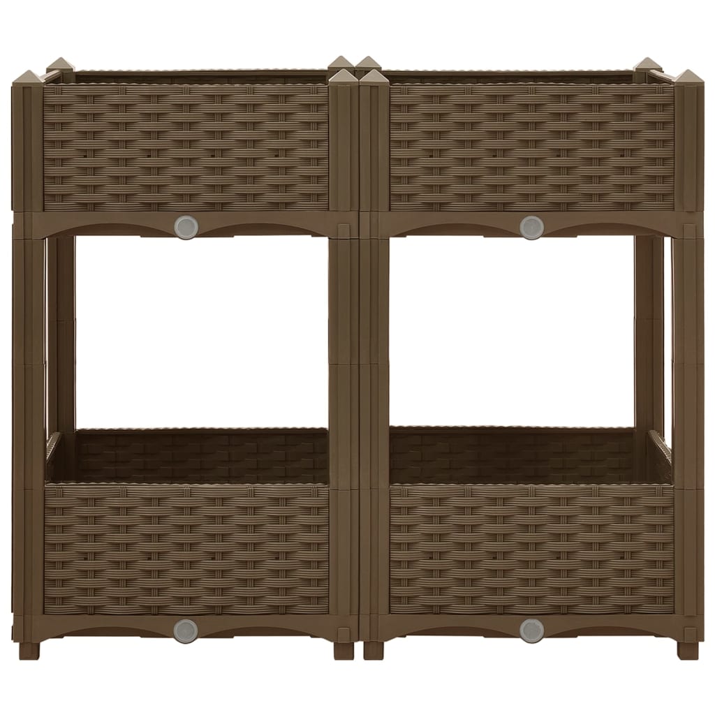 Vidaxl Planter elevado 80x40x71 cm de polipropileno