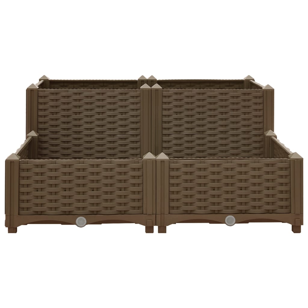 Vidaxl Planter elevado 80x80x38 cm de polipropileno