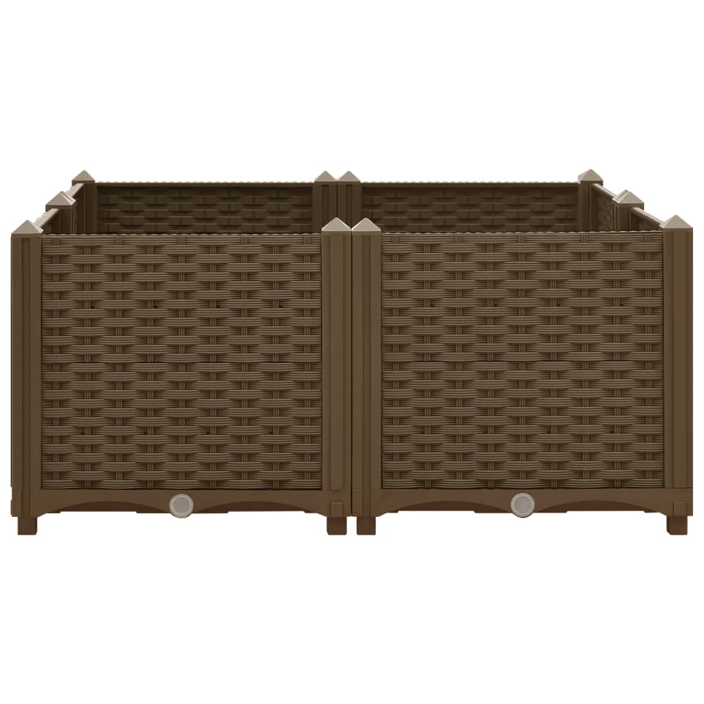 Vidaxl Planter elevado 80x80x38 cm de polipropileno