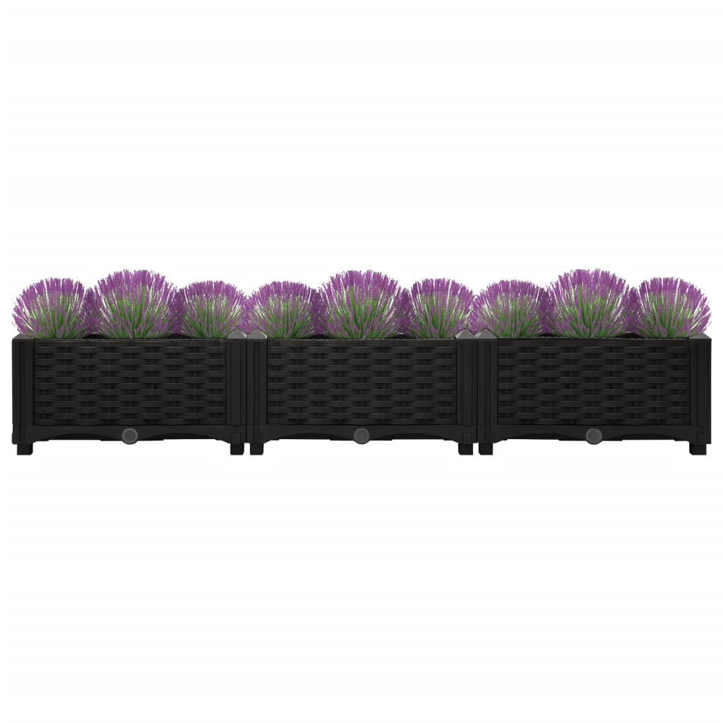 Vidaxl Planter elevado 120x40x23 cm de polipropileno
