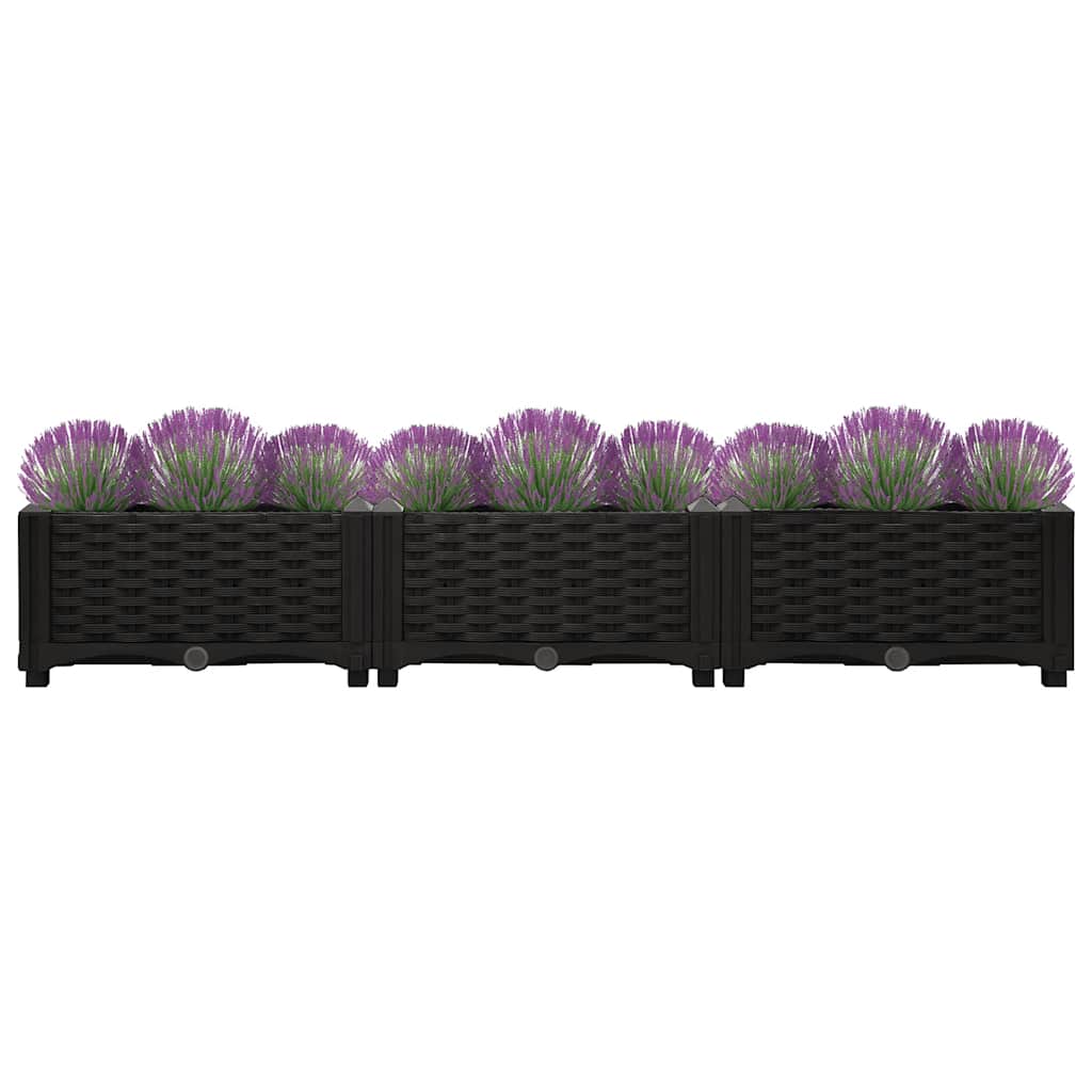 Vidaxl Planter elevado 120x40x23 cm de polipropileno