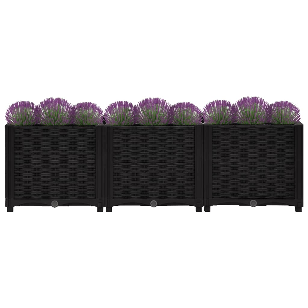 Vidaxl Planter elevado 120x40x38 cm de polipropileno