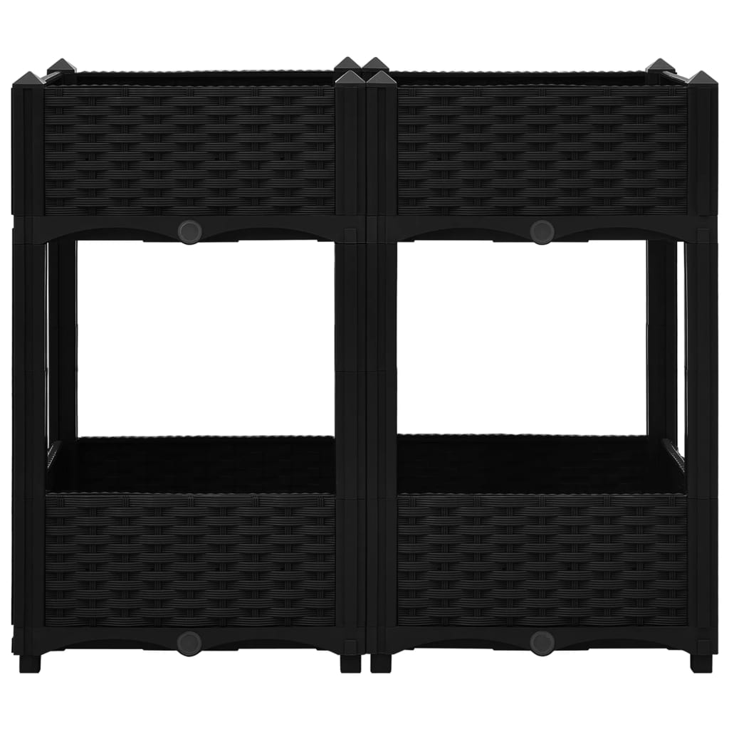 Vidaxl Planter elevado 80x40x71 cm de polipropileno