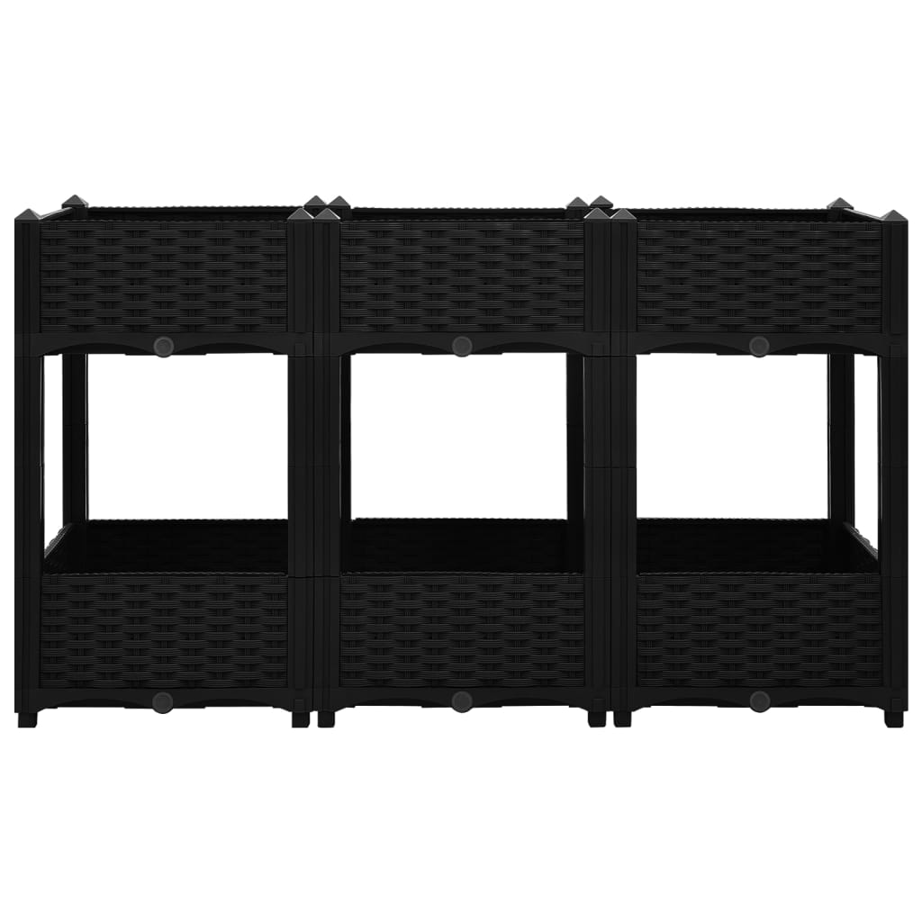 Vidaxl Planter recaudó 120x40x71 cm de polipropileno
