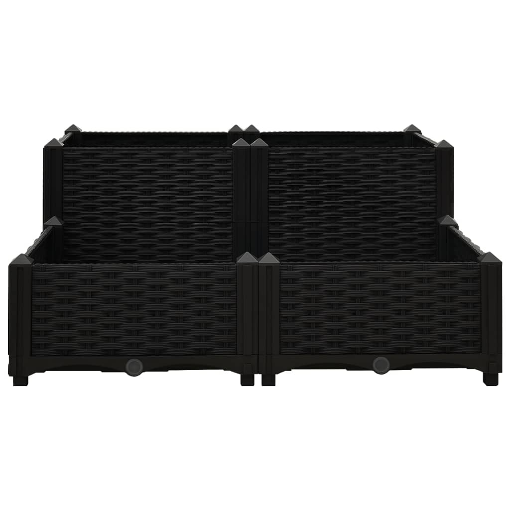 Vidaxl Planter elevado 80x80x38 cm de polipropileno