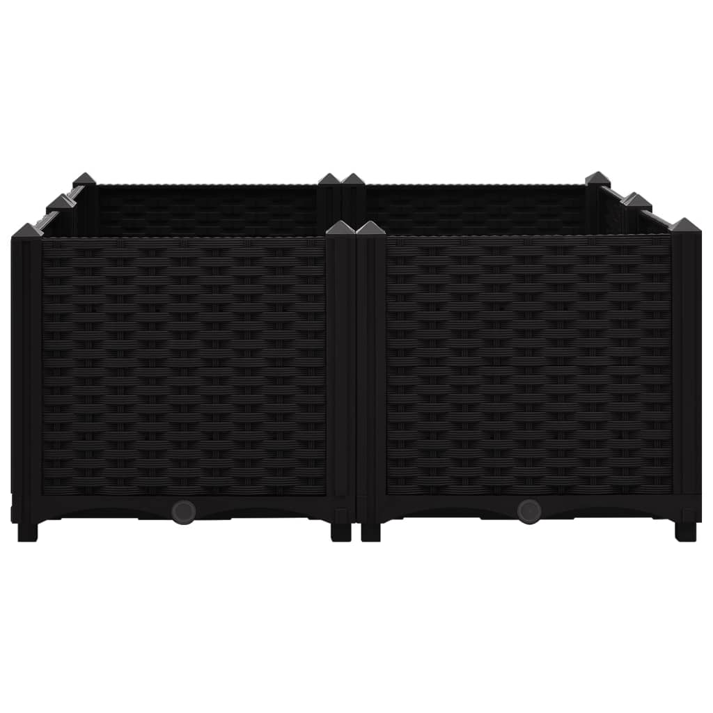 Vidaxl Planter elevado 80x80x38 cm de polipropileno
