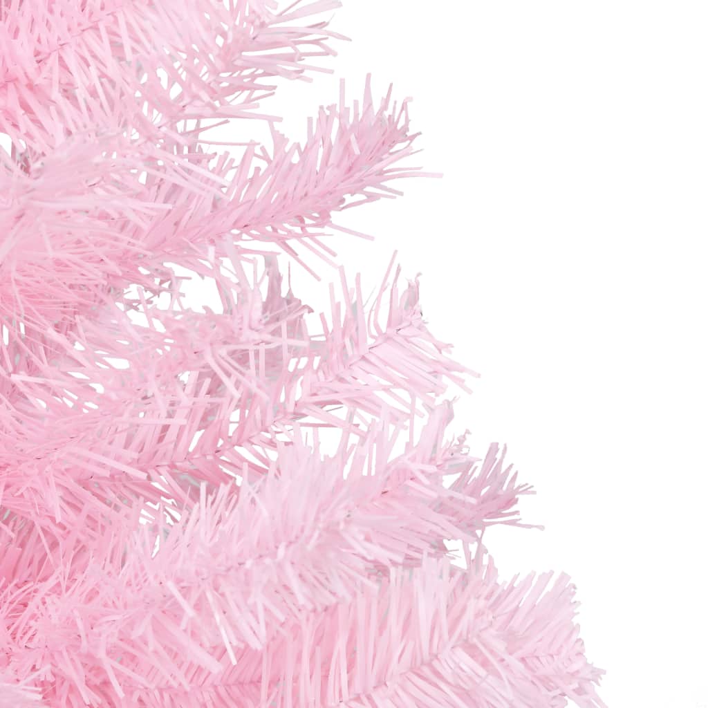 Vidaxl Kunstkerstboom con iluminación y bolas de Navidad de 180 cm PVC Pink