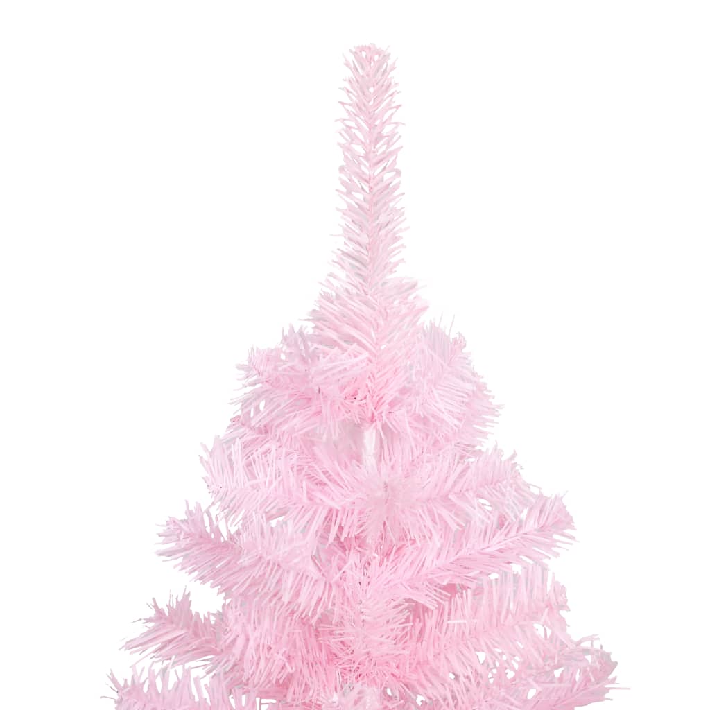 Vidaxl Kunstkerstboom con iluminación y bolas de Navidad de 240 cm PVC Pink