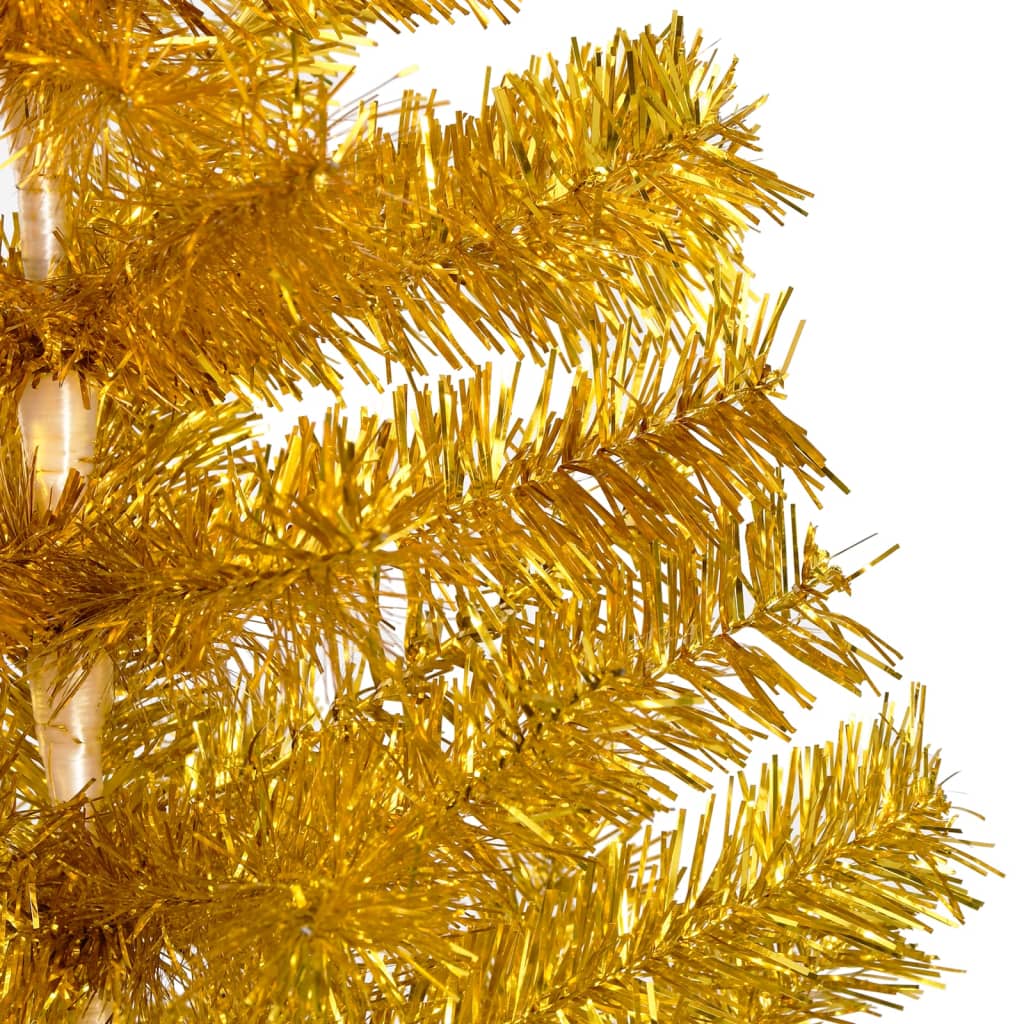 Vidaxl Kunstkerstboom con iluminación y bolas de Navidad de 120 cm de oro
