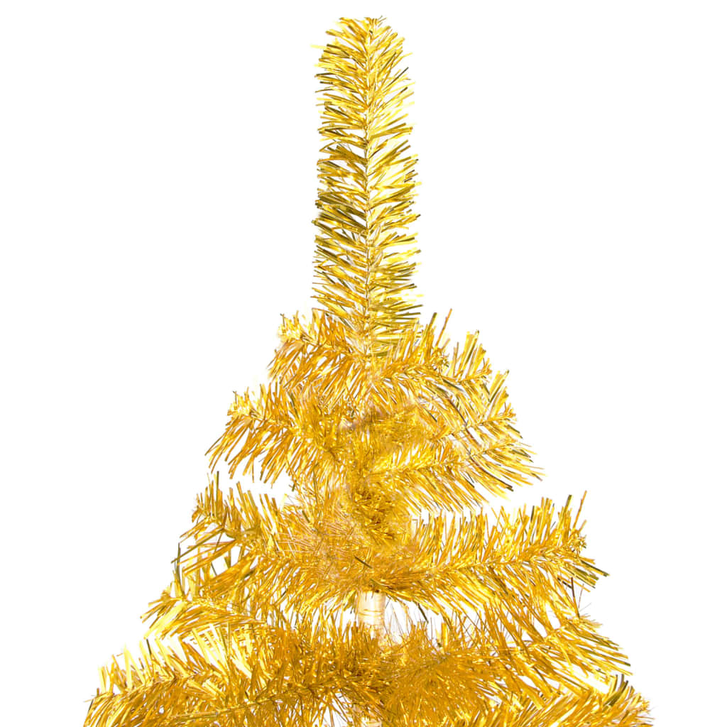 Vidaxl Kunstkerstboom con iluminación y bolas de Navidad de 240 cm de oro