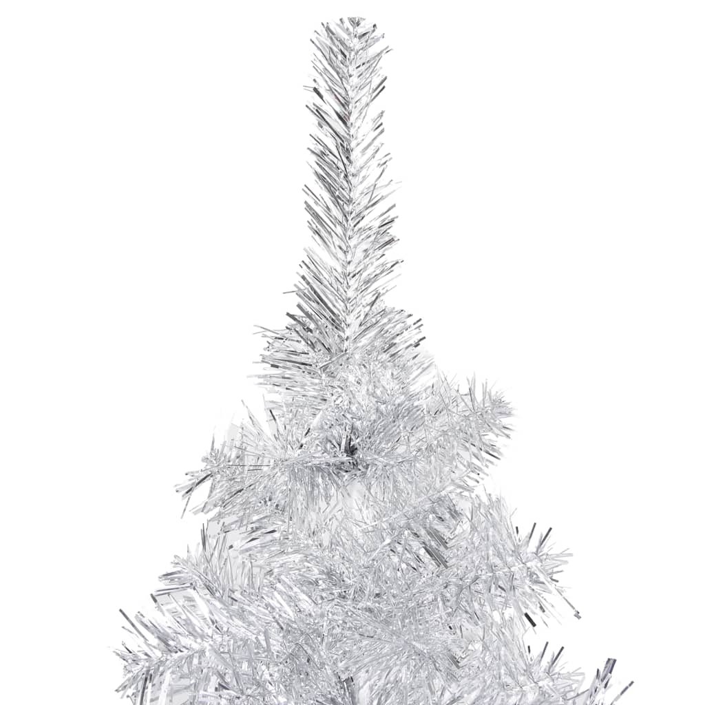 Vidaxl Kunstkerstboom con illuminazione e palle di Natale 240 cm in argento