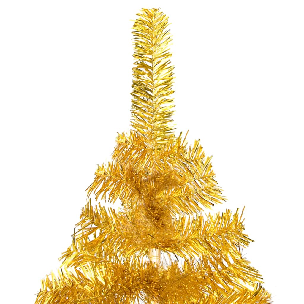 Vidaxl Kunstkerstboom con iluminación y bolas de Navidad de 120 cm de oro