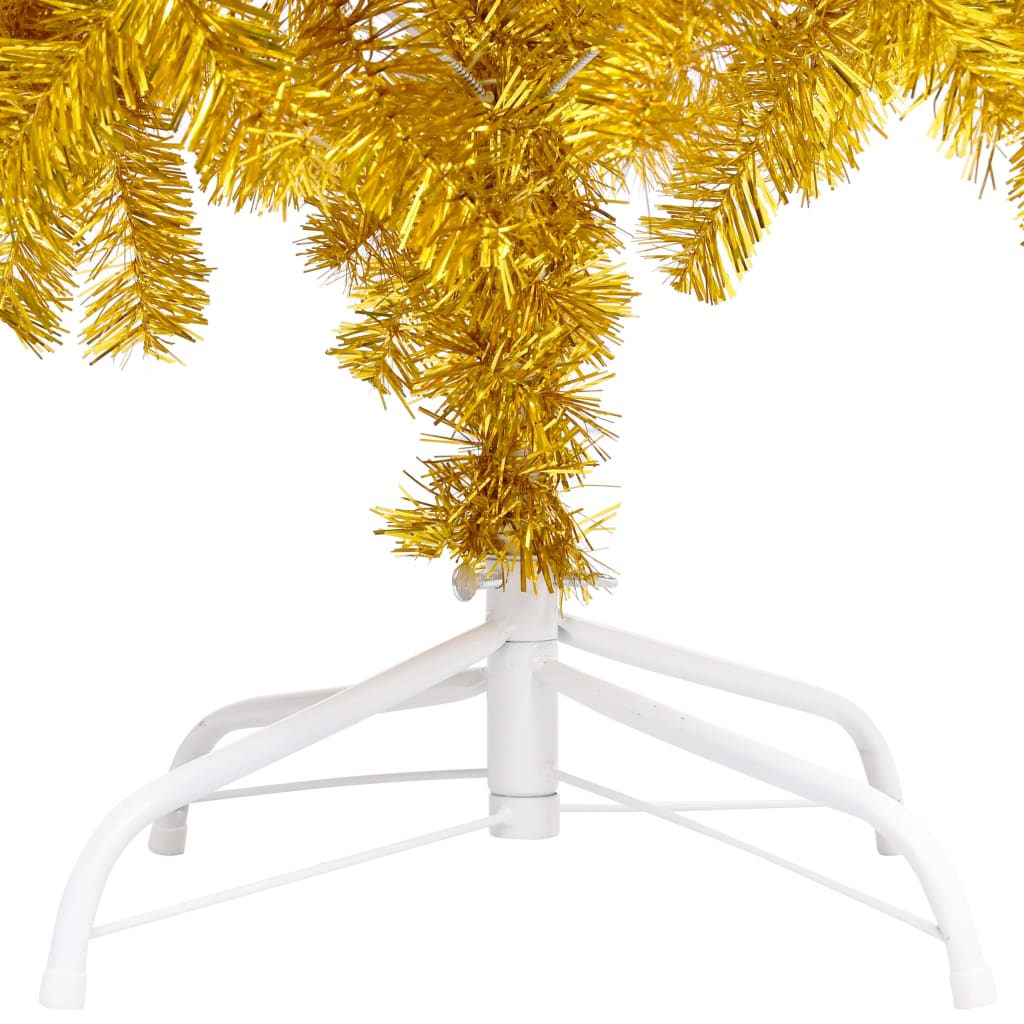 Vidaxl Kunstkerstboom con iluminación y bolas de Navidad de 150 cm de oro