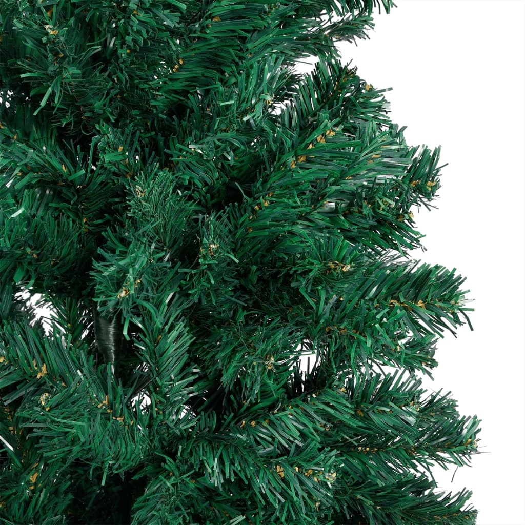 Vidaxl Kunstkerstboom con iluminación y bolas de Navidad de 150 cm PVC Green