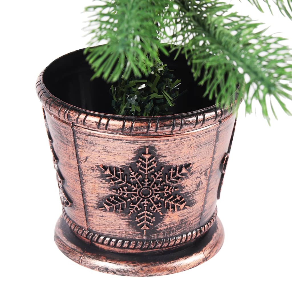 Vidaxl Kunstkerstboom con iluminación y bolas de Navidad de 65 cm verde