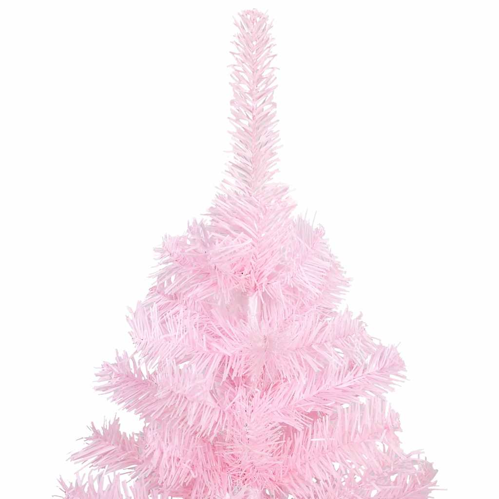 Vidaxl Kunstkerstboom con iluminación y bolas de Navidad de 120 cm PVC Pink