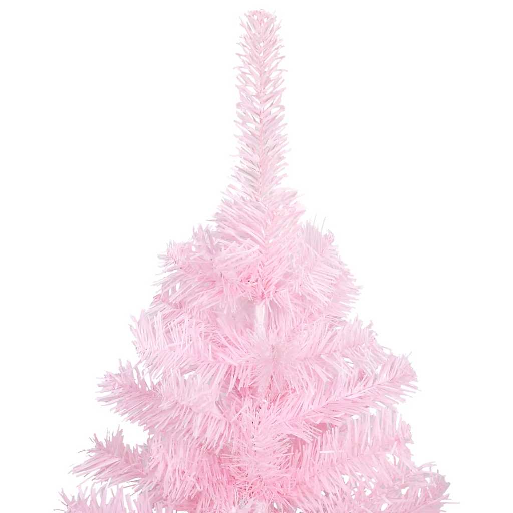 Vidaxl Kunstkerstboom con iluminación y bolas de Navidad de 120 cm PVC Pink