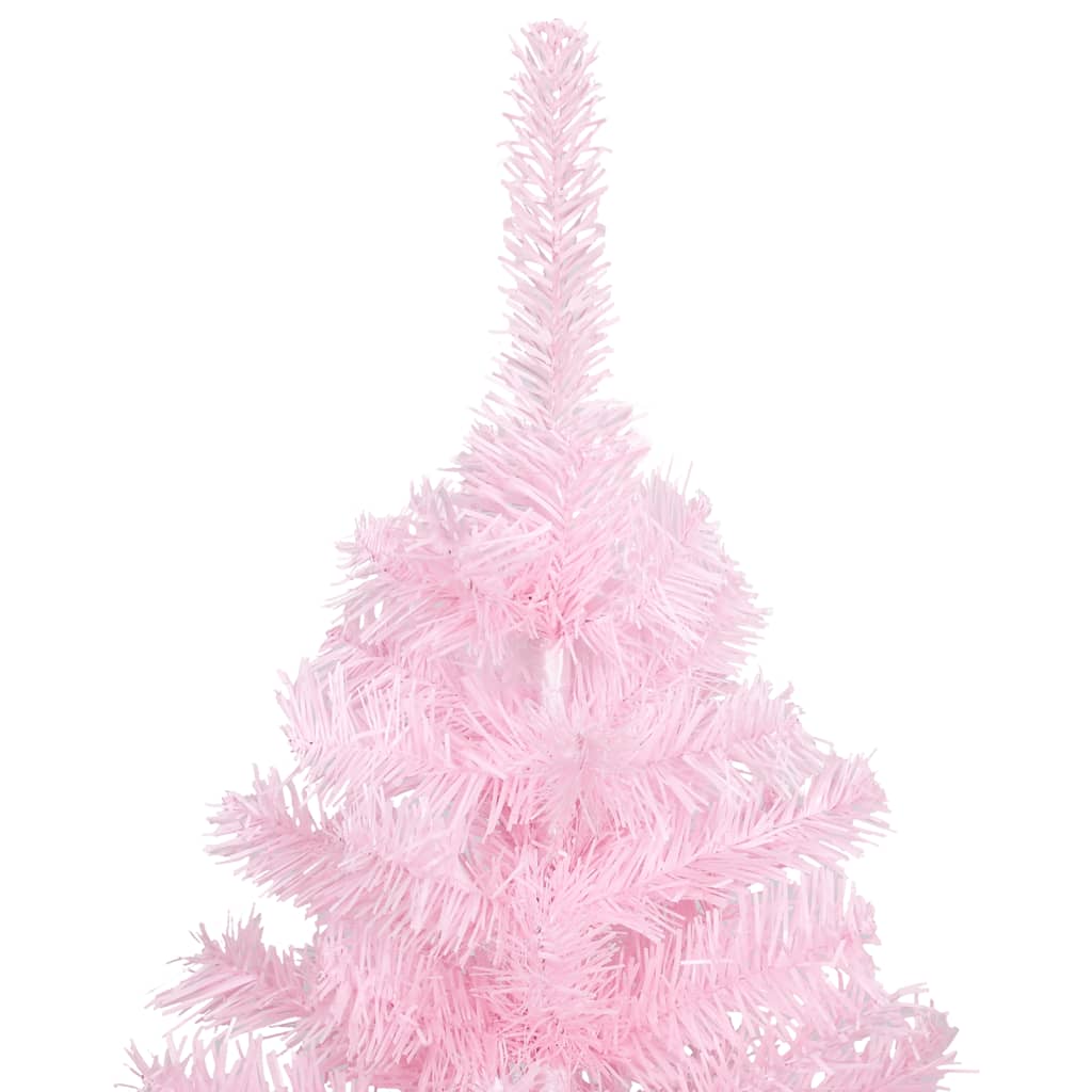 Vidaxl Kunstkerstboom con illuminazione e palline di Natale 120 cm Pvc Pink