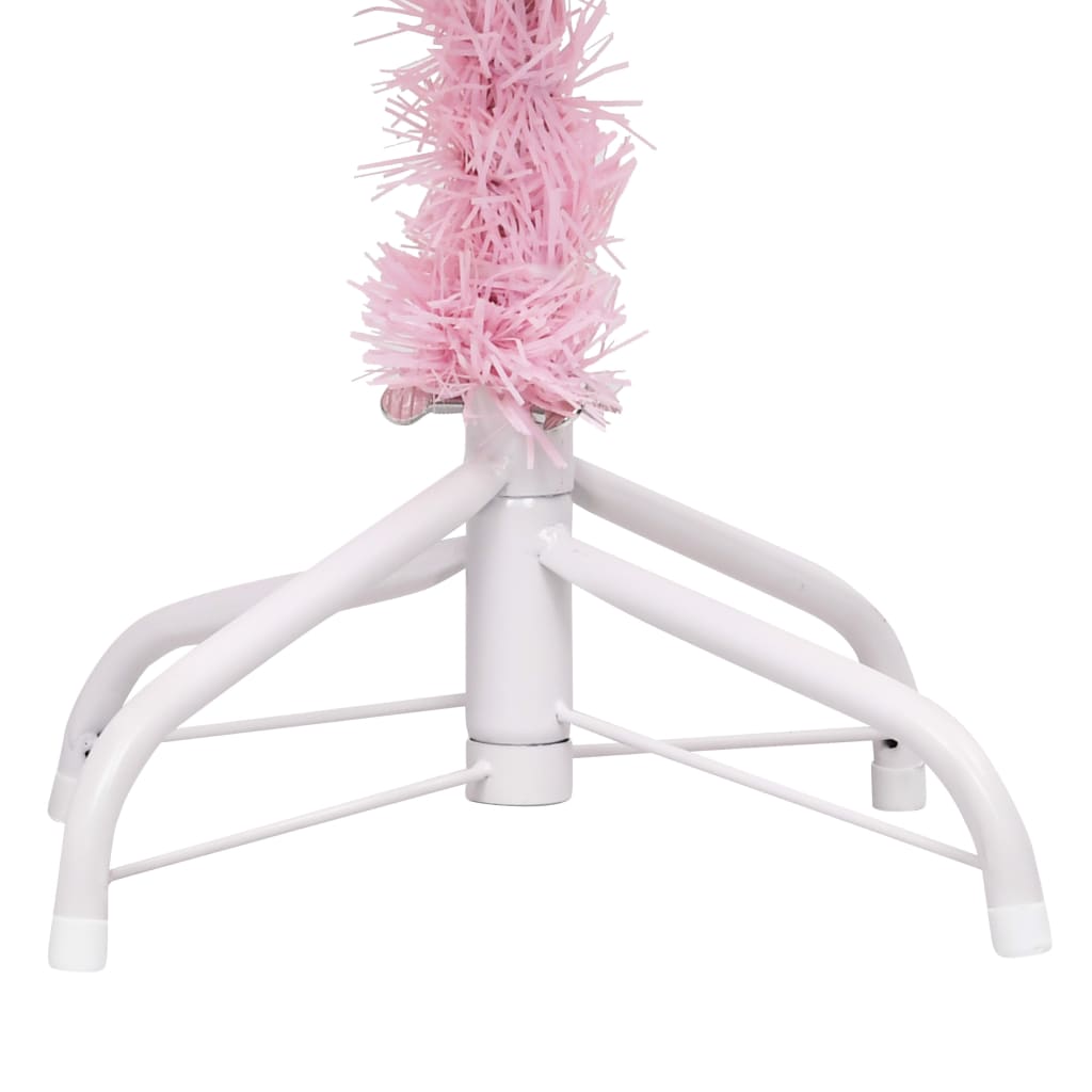 Vidaxl Kunstkerstboom con illuminazione e palle di Natale 180 cm Pvc Pink