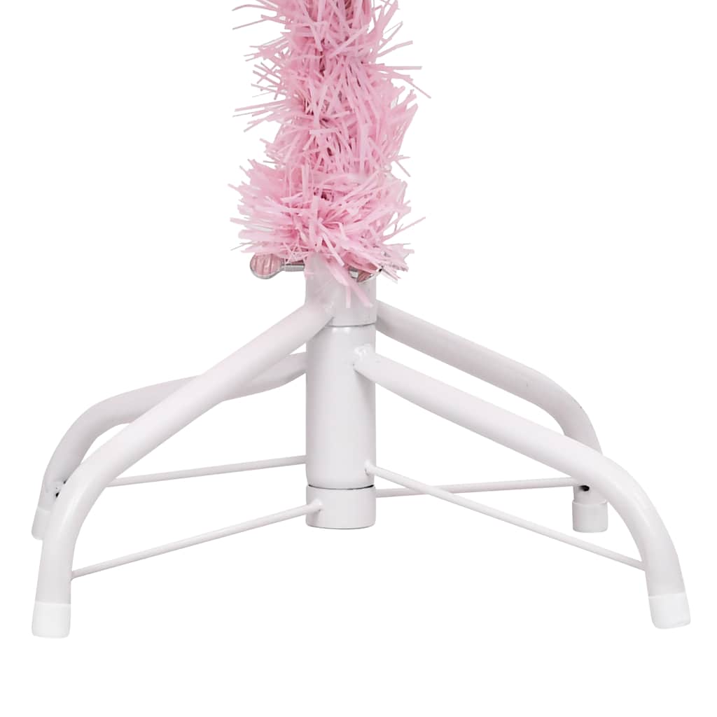Vidaxl Kunstkerstboom con iluminación y bolas de Navidad de 180 cm PVC Pink