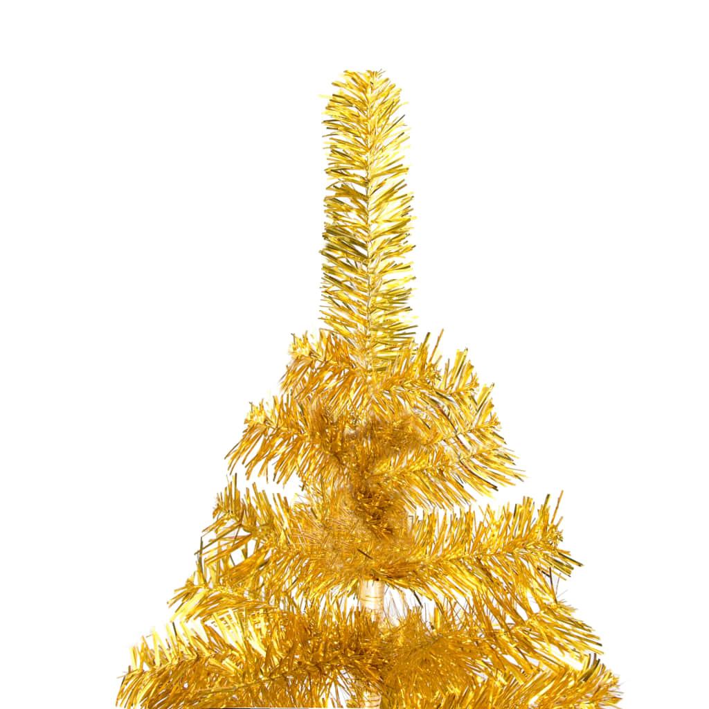 Vidaxl Kunstkerstboom con iluminación y bolas de Navidad de 150 cm de oro