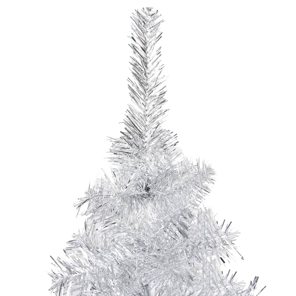 Vidaxl Kunstkerstboom con illuminazione e palle di Natale 240 cm in argento