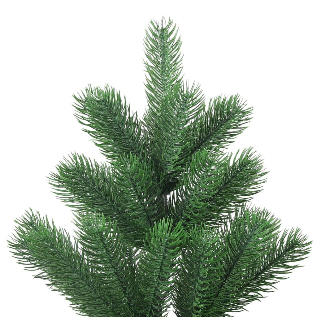 Vidaxl Kunstkerstboom Nordmann con LED y bolas de Navidad de 210 cm verde
