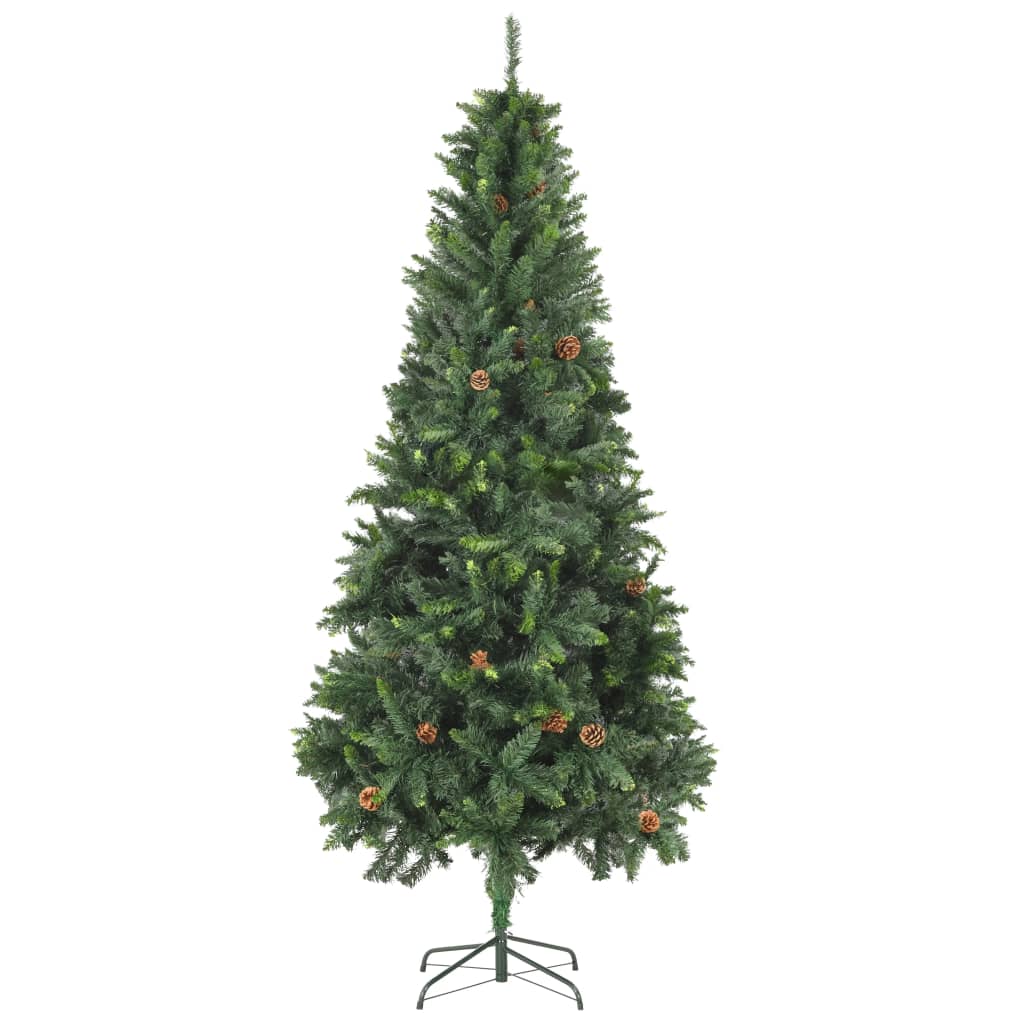 Vidaxl Kunstkerstboom con illuminazione Balls Christmas Pine coni 210 cm